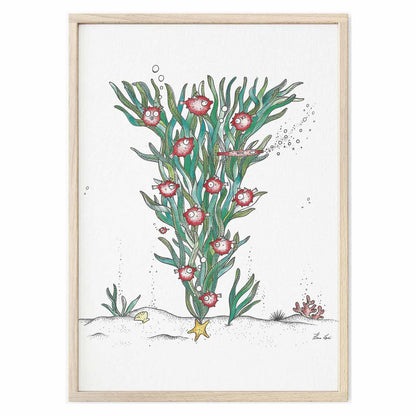 Kunstdruk [Fine Art Paper] - Merry Fishmas