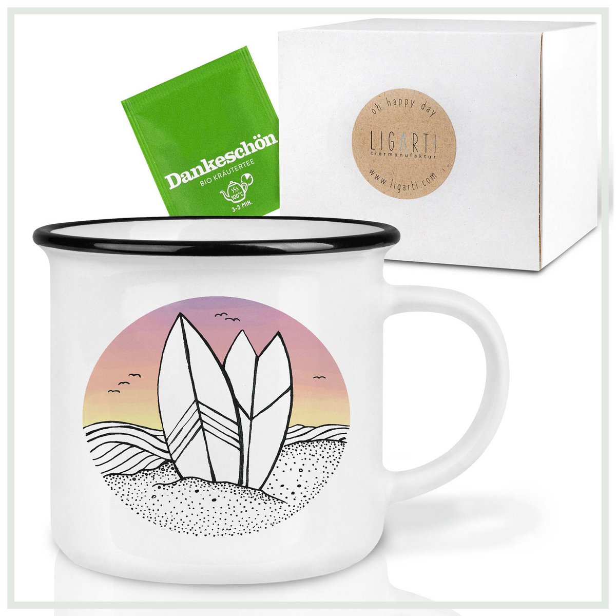 Mug en céramique - surfer jour et nuit