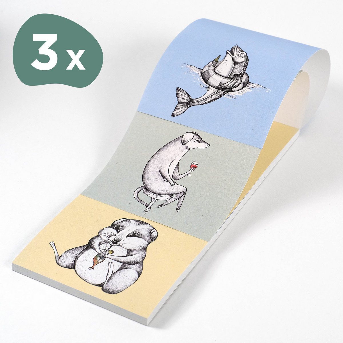 Bloc-notes – Prösterchen Trio – lot de 3