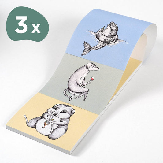 Bloc-notes – Prösterchen Trio – lot de 3