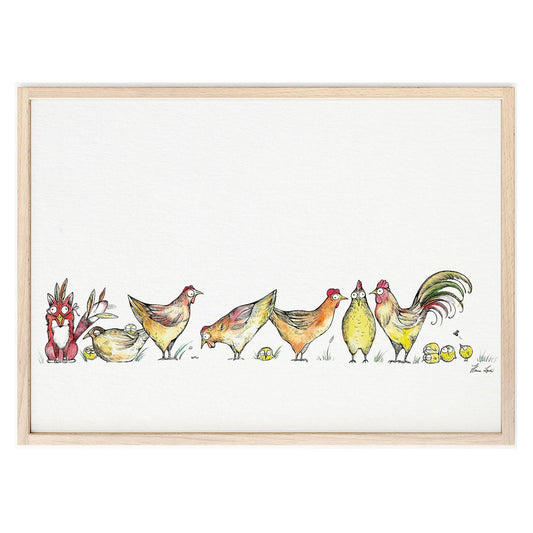 Art Print - Vos in kippenkleding