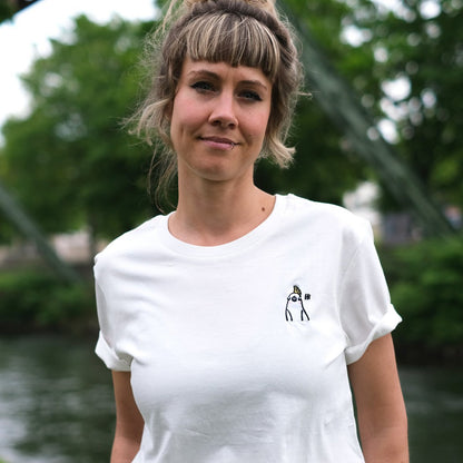 Besticktes T-Shirt – Heidi der Nymphensittich