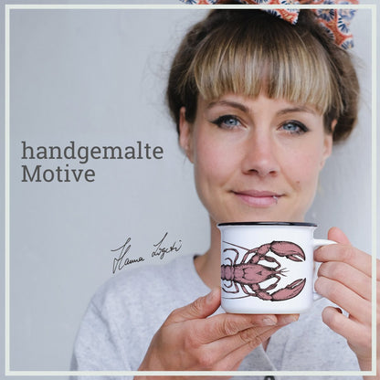 Keramische mok met kreeft – originele mok met zeeleven design