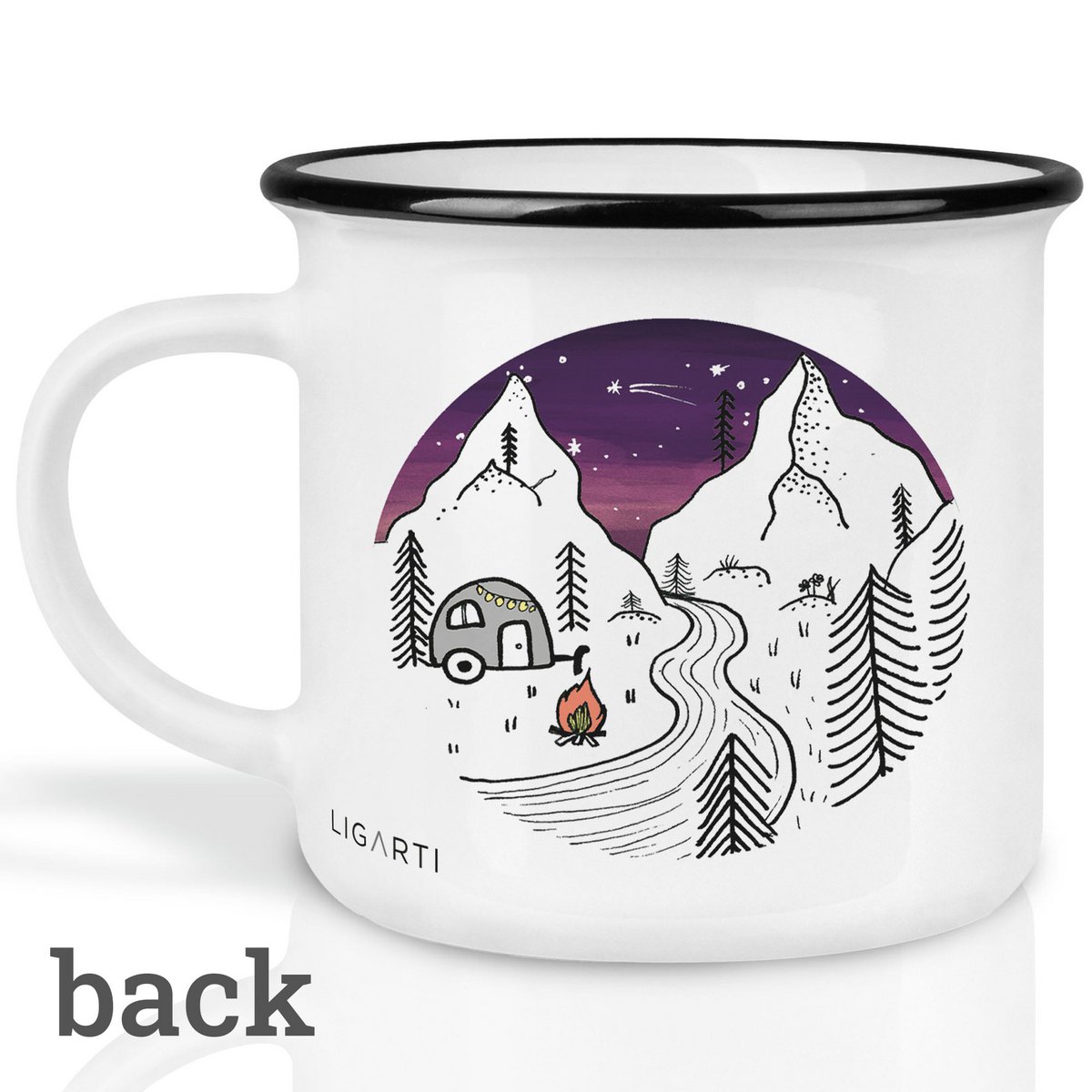 Mug en céramique - Camping jour et nuit