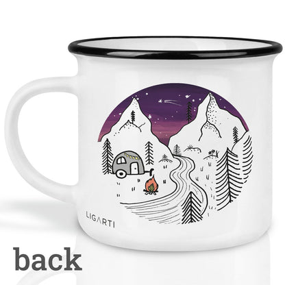 Mug en céramique - Camping jour et nuit