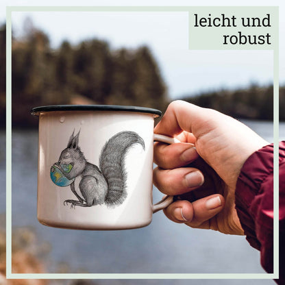Tasse émaillée – Monde des Écureuils