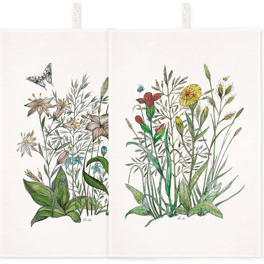 Set de torchons - Fleurs