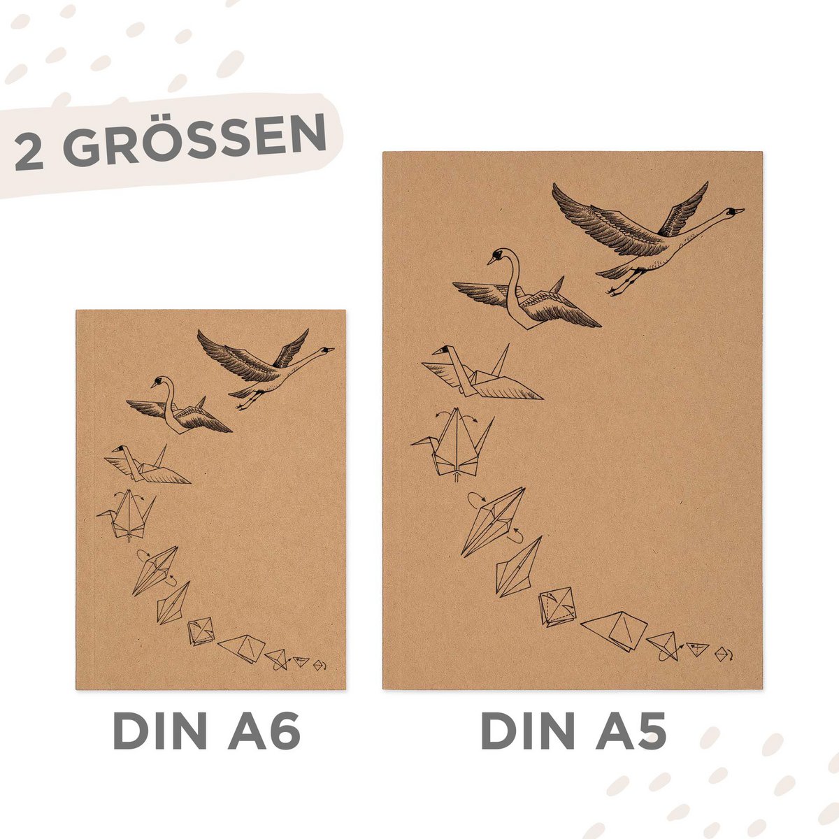 Carnet - Cygne Origami