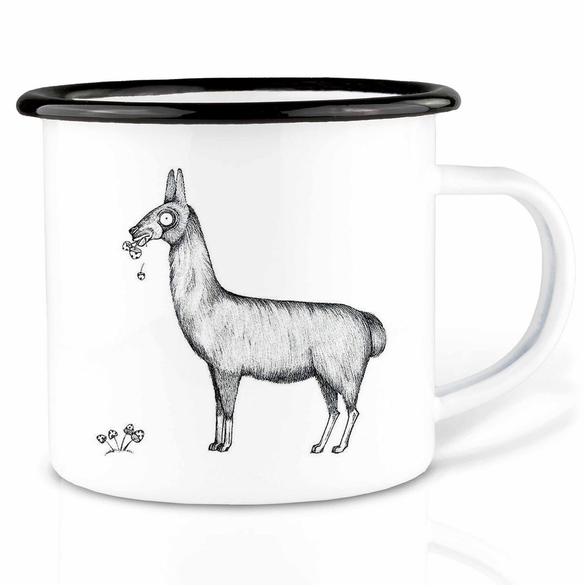 Tasse émaillée – lama