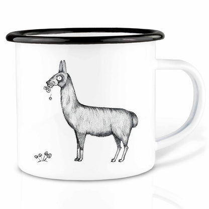 Tasse émaillée – lama