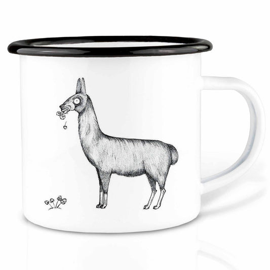 Tasse émaillée – lama