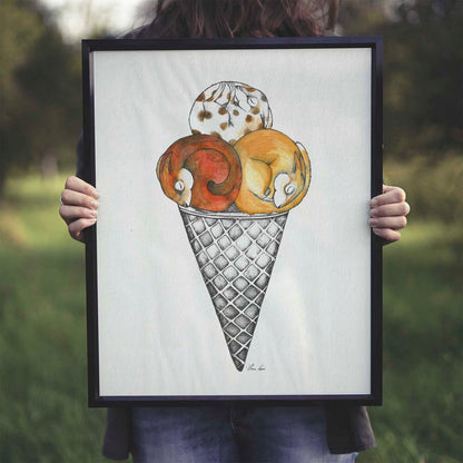Kunstdruk [Fine Art Paper] - Ijshoorntje