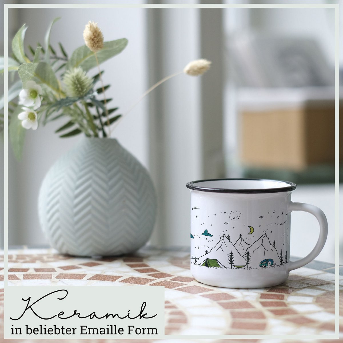 Mug en céramique - Vie de camping