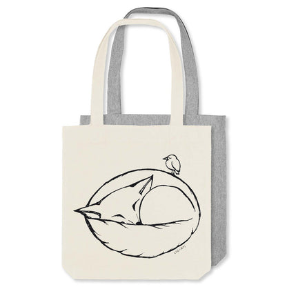 Sac en toile de jute - Renard endormi