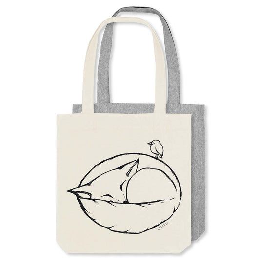 Sac en toile de jute - Renard endormi