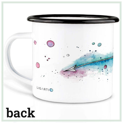 Tasse en émail – rayons spatiaux