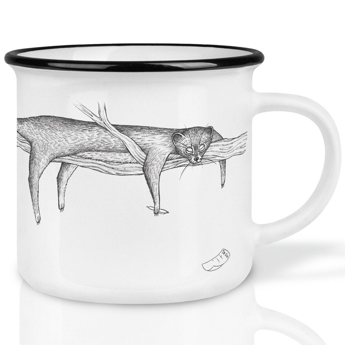 Keramische mok met luiaard – uniek handgemaakt design