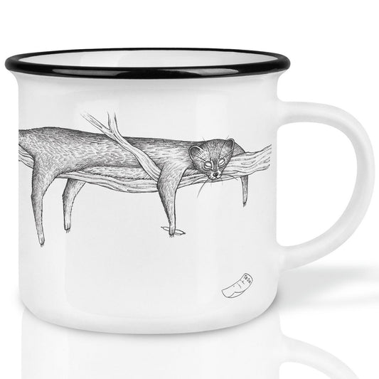 Keramische mok met luiaard – uniek handgemaakt design