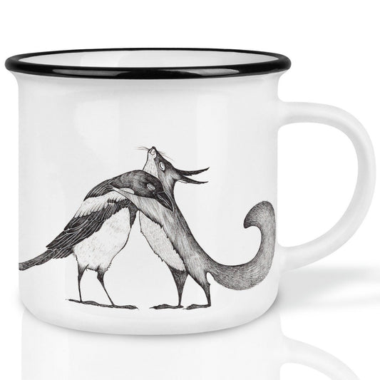 Mug en céramique - Écureuil et pie