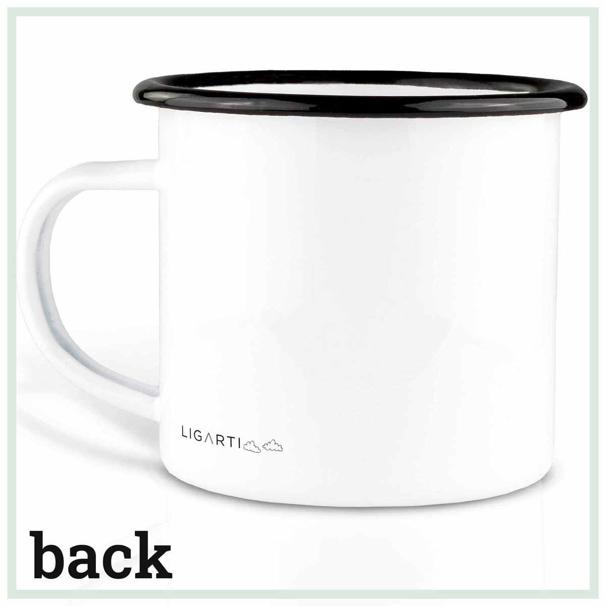 Tasse émaillée – transport de baleines