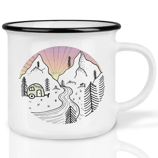 Mug en céramique - Camping jour et nuit
