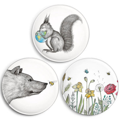 Lot de 3 aimants – nature pure
