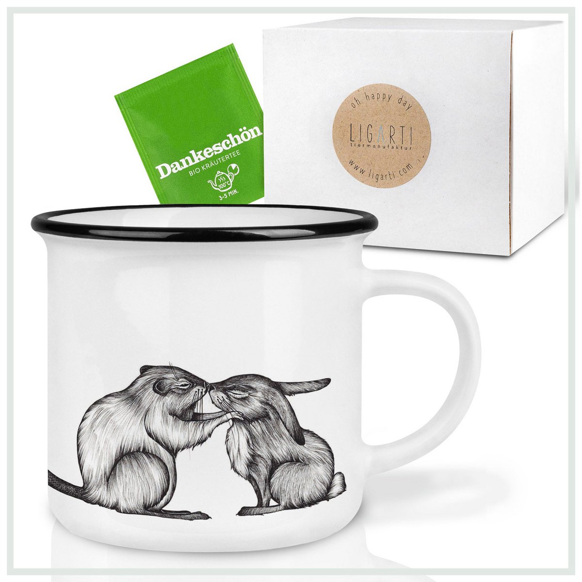 Mug en céramique - Lapin &amp; Castor