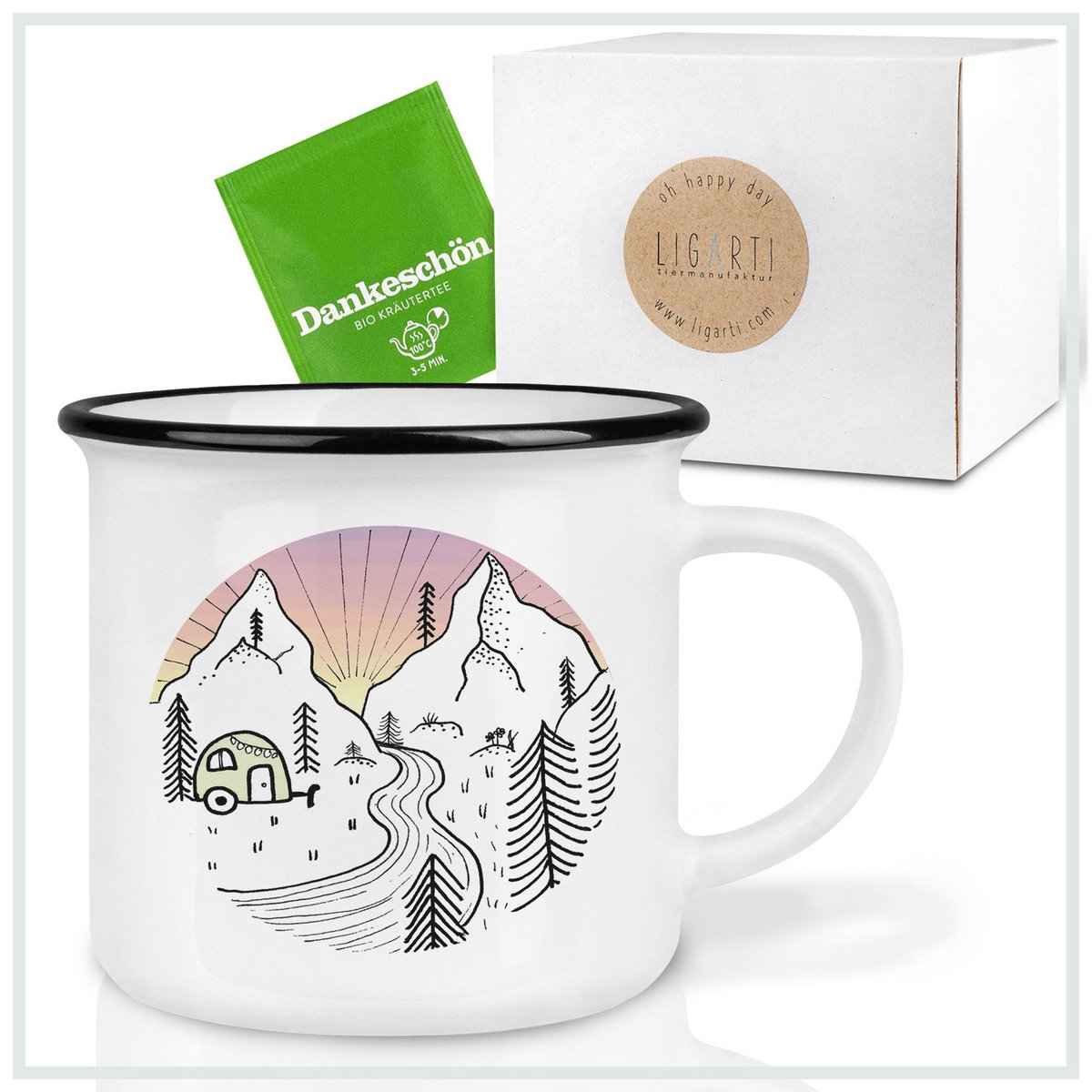 Mug en céramique - Camping jour et nuit