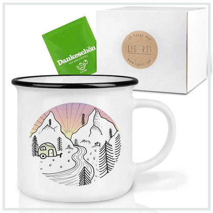Mug en céramique - Camping jour et nuit