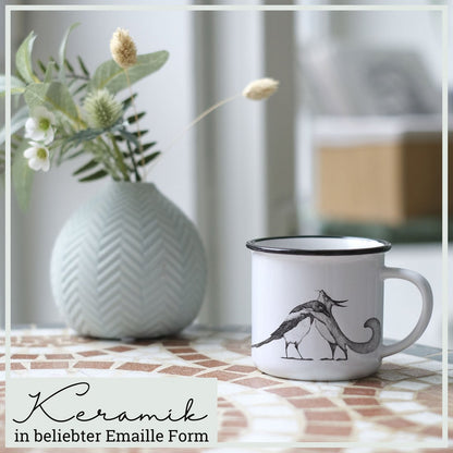Mug en céramique - Écureuil et pie