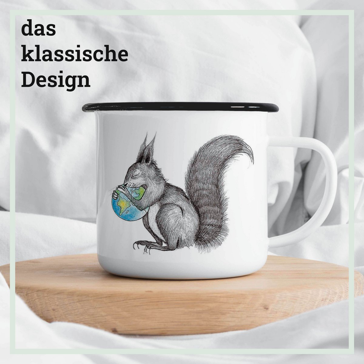 Tasse émaillée – Monde des Écureuils