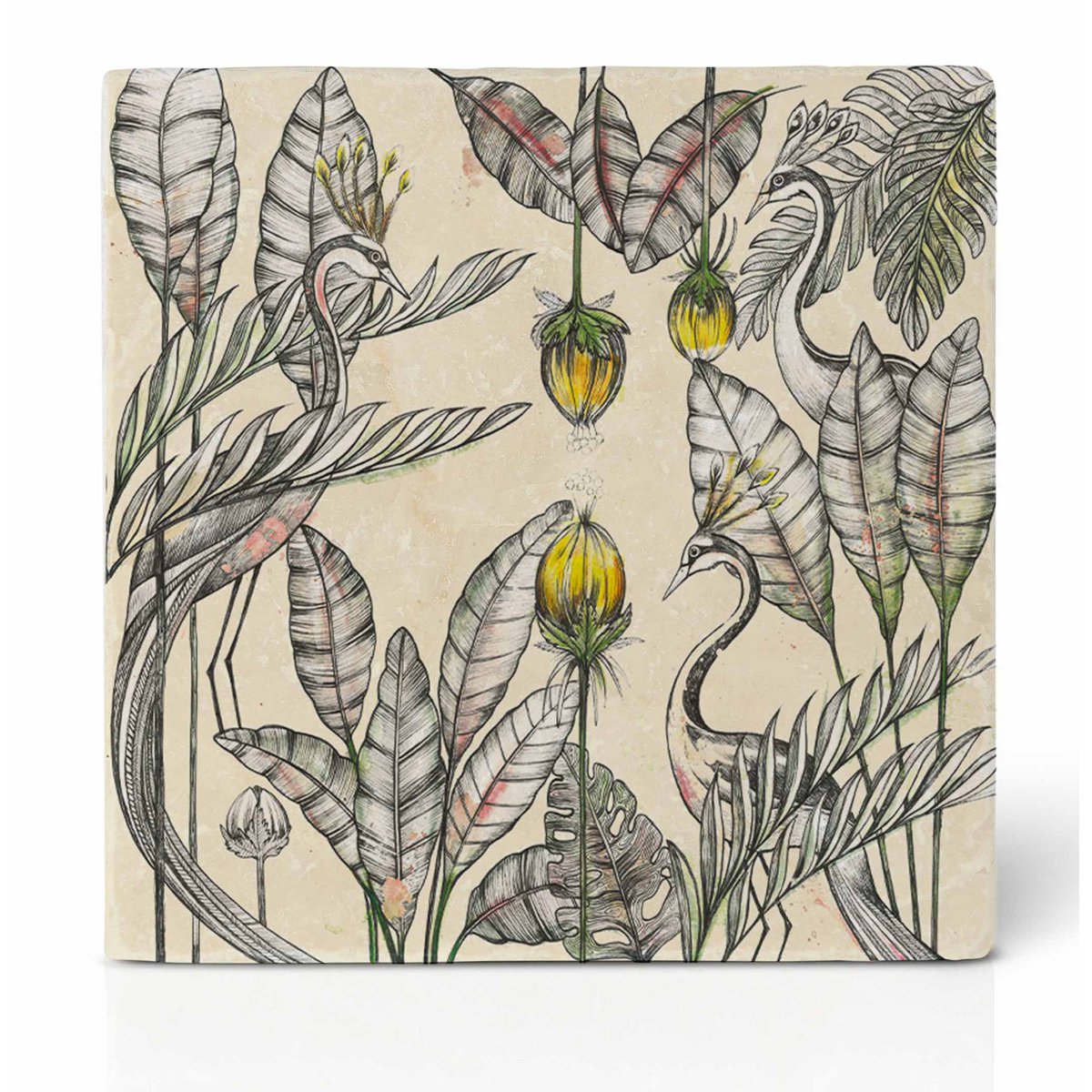 Sous-verres à carreaux - King Cranes