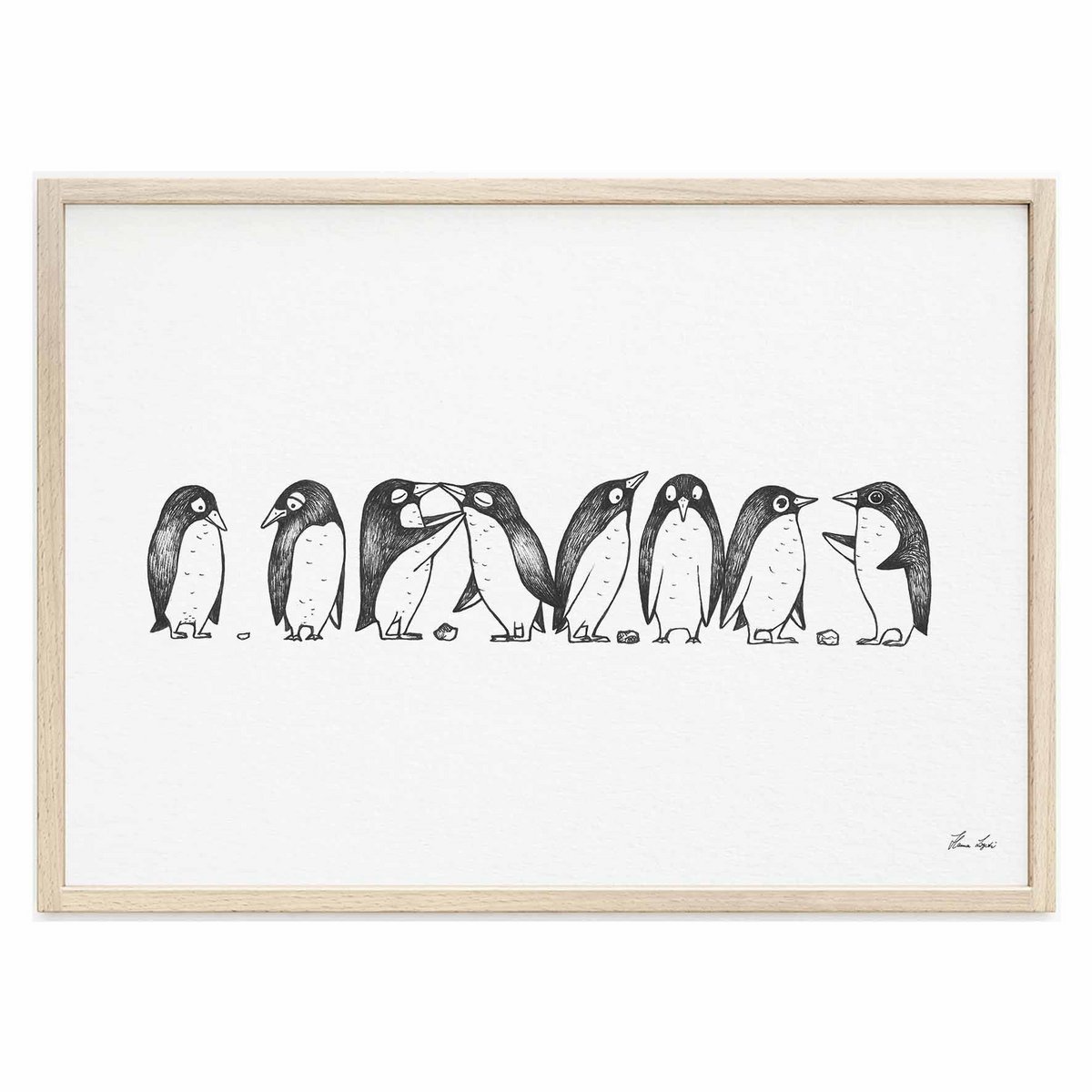 Art Print - Penguin liefdesverhaal