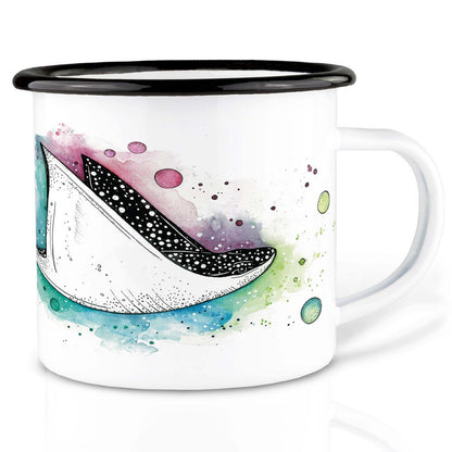Tasse en émail – rayons spatiaux