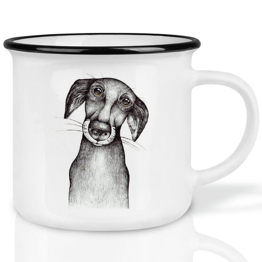 Keramische mok met hond Jürgen – originele hondenmok